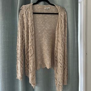 Cream crocheted cardigan